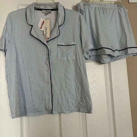 Other - Blue Striped Women's Pajama Set